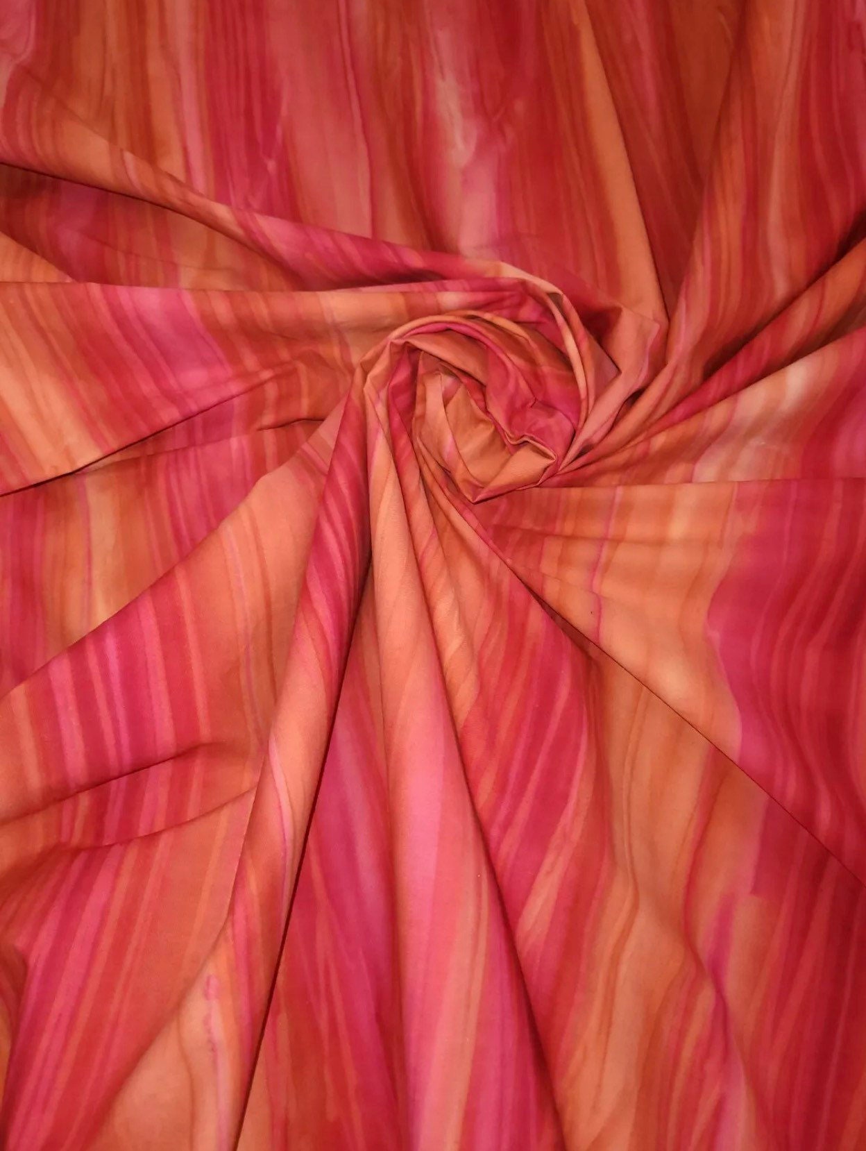 1m hotpink  head wrap craftBatik 100% Fabric  African Print tye dye fabric 45 " 