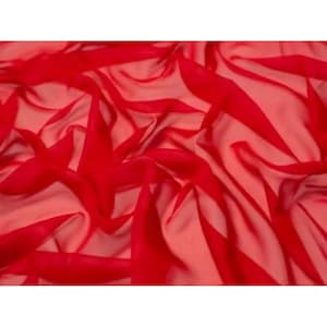 1m red cationic chiffon dress fabric 58" wide
