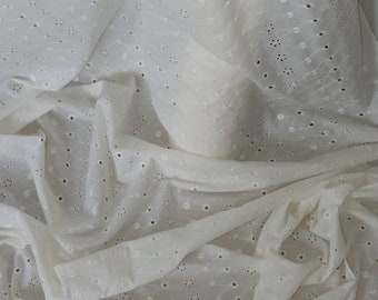 100% COTTON ORGANDY Fabric White Color 44/60 Inches Wide Sold by