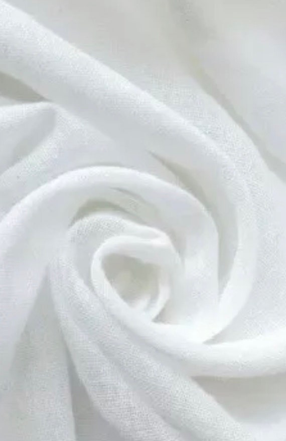 White Cotton Muslin Fabric, 36
