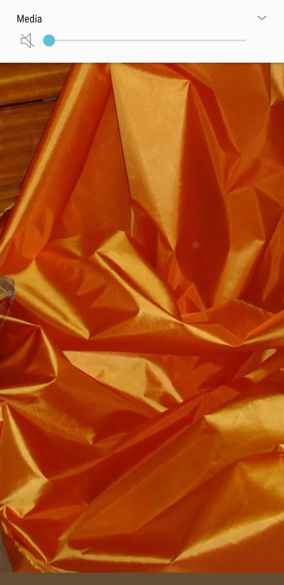 58/" Wide Sold by the yard Taffeta Solid Fabric SUNSET ORANGE