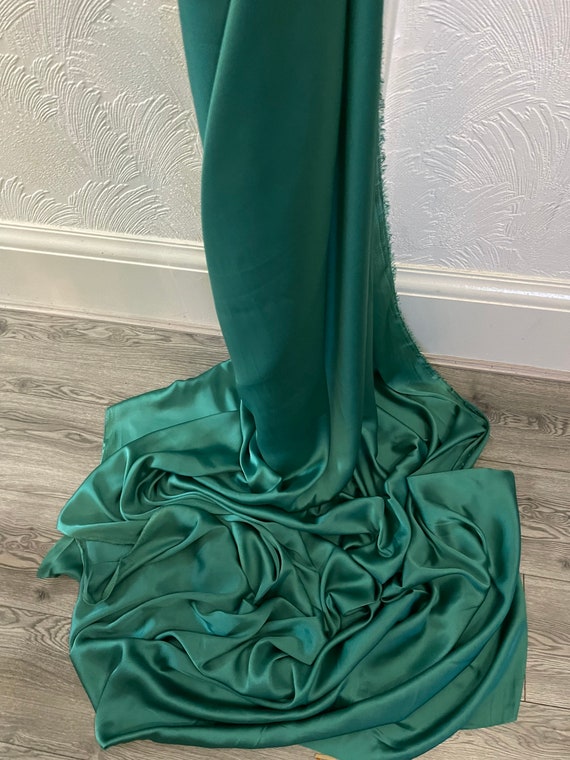 1m Charmeuse Smooth Satin Green Color Dress Fabric 58" Wide - Etsy