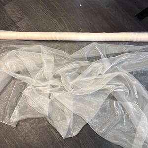 1m   ivory sheen organza fabric 58”wide