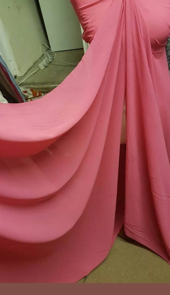 1 METER PINK CREPE GEORGETTE CHIFFON DRESS BLOUSES BRIDAL FABRIC 58” WIDE 