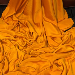 1m burnt orange   Crepe De Chine Fabric Plain  44” Wide Dress
