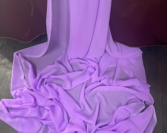1m lilac lavander supreme  chiffon dress fabric 45” wide
