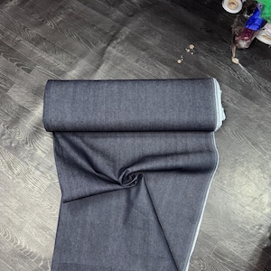 1 meter navy denim jean fabric 50&quot;wide