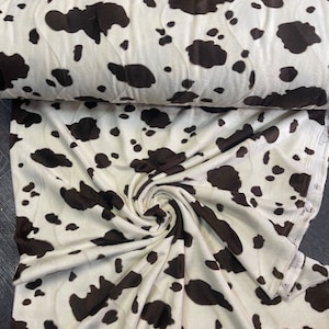 1mbrown  cow velboa faux fur fabric 58&quot;wide