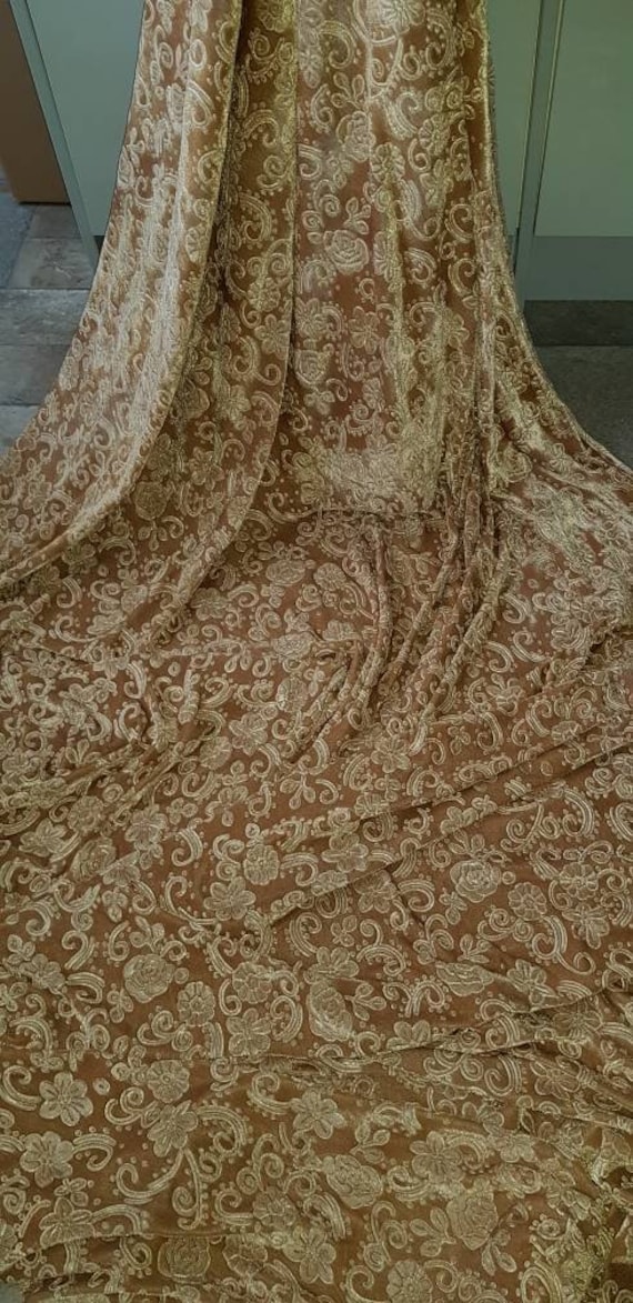 1m gold color lycra strech fabric 58 wide