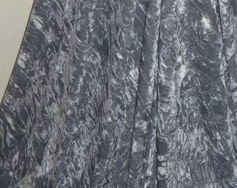 1m grey  ice crush velvet  fabric 58” wide
