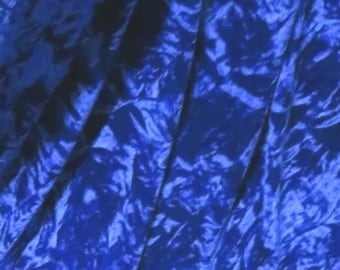 1m royalblue crush velvet  fabric 58” wide