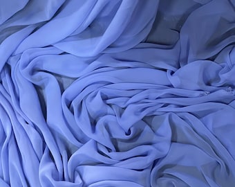 1m  bright sky blue georgette  chiffon dress fabric 58" wide