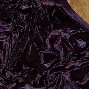 1m purple dimond crush velvet  fabric 58” wide