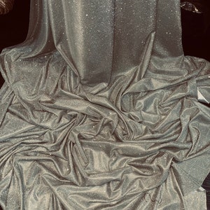 1m  champagne gold / sliver glitter sparkly moonlight  lurex glitery slight strech fabric 58&quot; wide