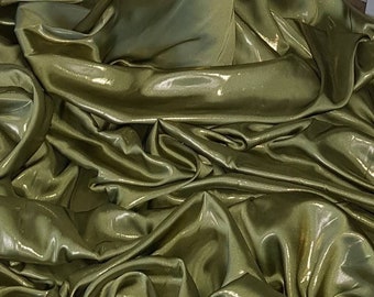 画材 Green gold chiffon Olive Gold Cationic Chiffon Fabric 58'' PRICE PER METER - Etsy