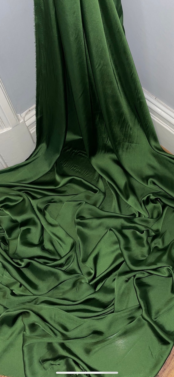 1m Charmeuse Silky Smooth Satin Bottle Green Colour Dress Fabric 58" Wide - Etsy 1m Charmeuse Silky Smooth Satin Bottle Green Colour Dress Fabric 58" Wide - Etsy