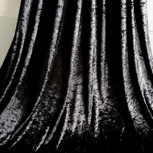 1m Black  dimond crush   velvet  fabric 58” wide