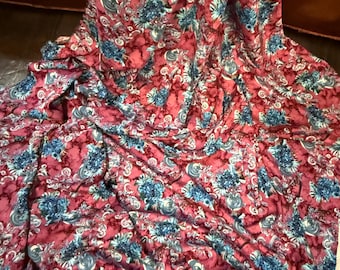 1m  blue  pink viscose dress fabric 58" wide