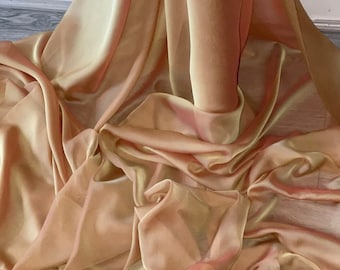 1m  cationic two tone antiqe gold   chiffon dress fabric 58&quot; wide
