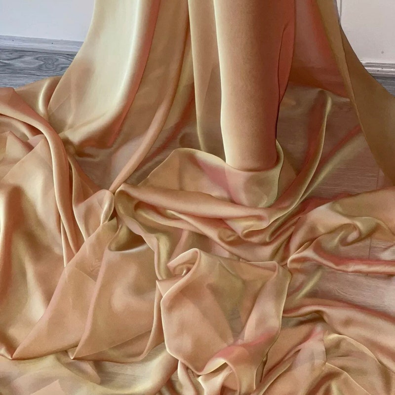 Soft Gold Chiffon Dress main image 1
