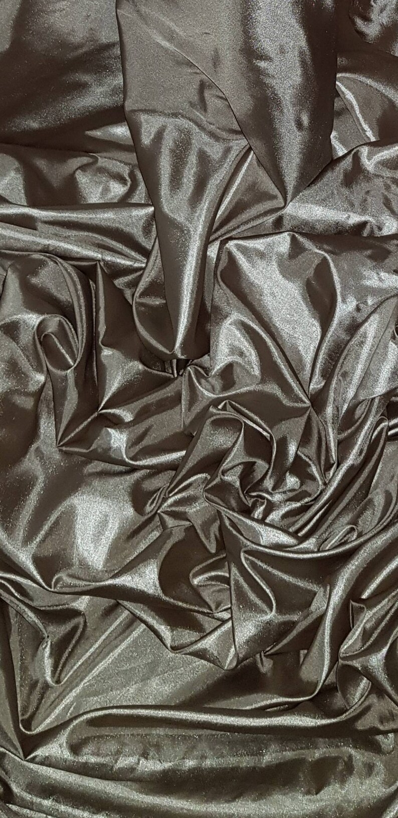 1 m stenfärgad polyester deluxe linnetyg 137 cm bred bild 2