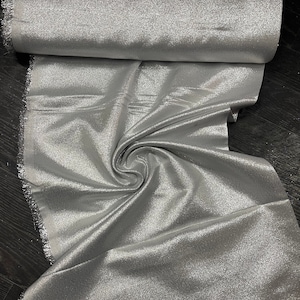 1m silver  double sided metalic lame fabric 36”wide