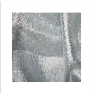 1m metalic sheen organza silver  fabric 58”wide