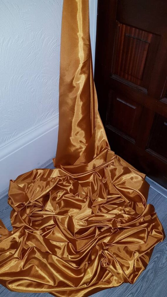 1m terracotta  orange colour  polyester silky deluxe  linning  fabric 58" wide