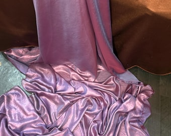 1 m Pink Lilac Shimmer Chiffon Fabric Self Print Dress Fabric (58" Wide)