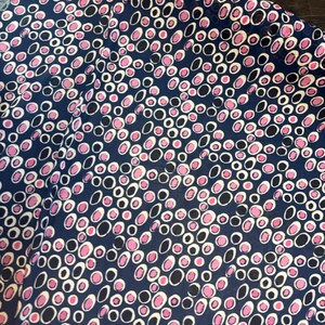 1m printed multi  coloured dot  print chiffon dress fabric 58&quot; wide