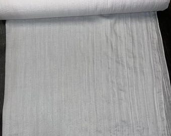 1 m vitt krusigt, skrynkligt polycotton voiletyg, 125 cm brett Köp metervara