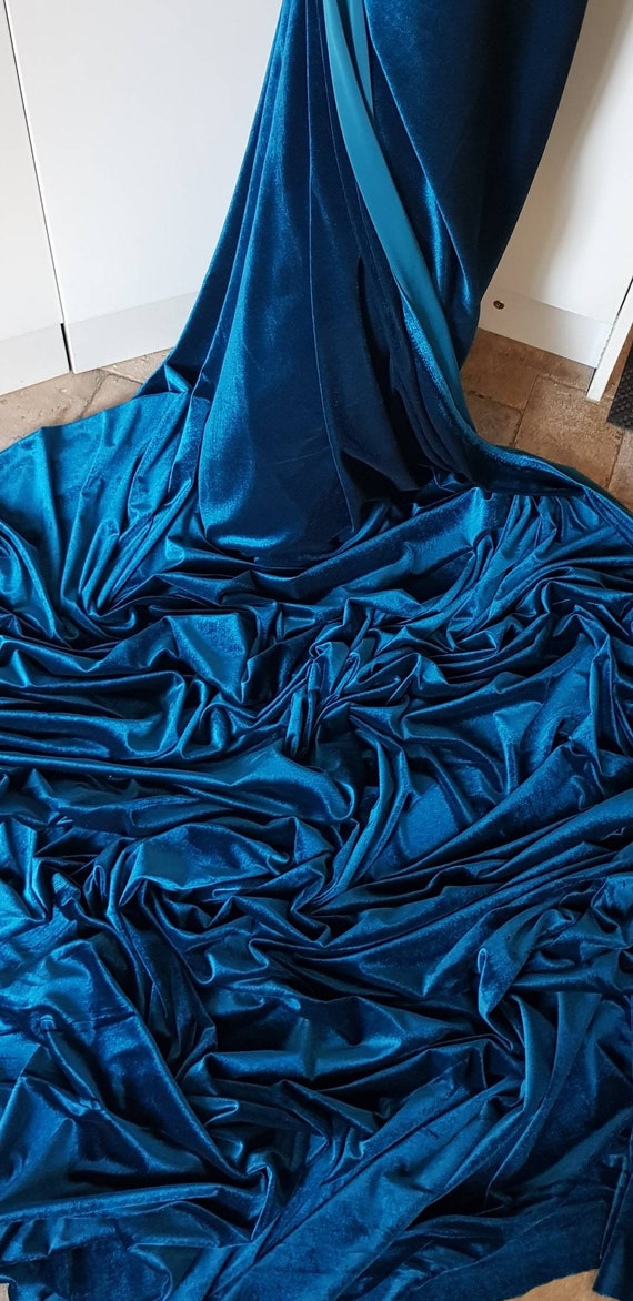 1M BRIDAL DRESS SATIN TURQUOISE COLOURED FABRIC 58/" WIDE