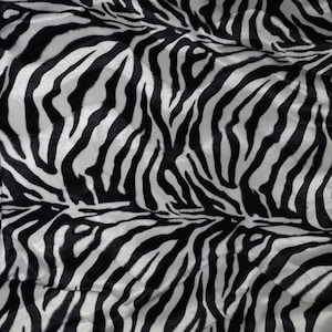 1m zebra velboa faux fur fabric 58&quot;wide