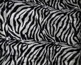 1m zebra velboa faux fur fabric 58"wide