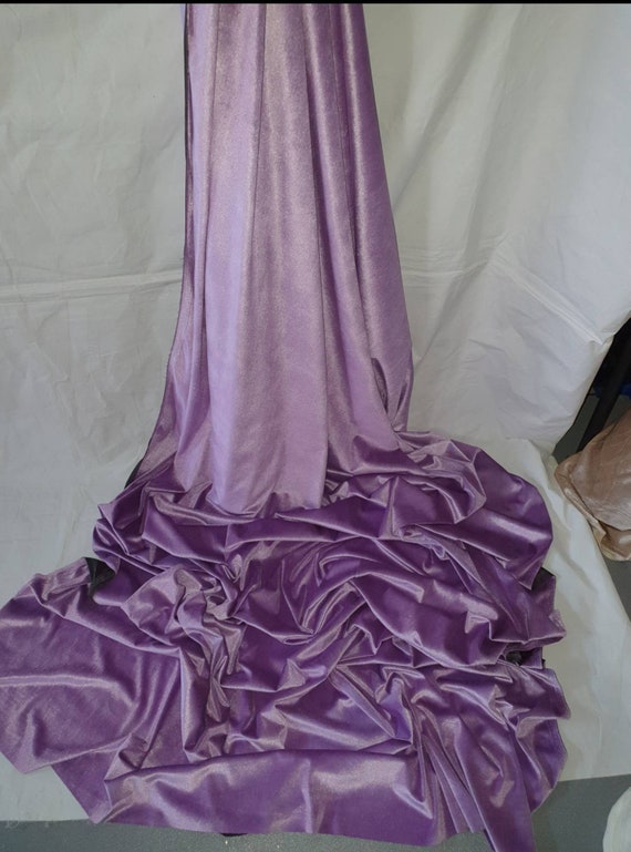 1 MTR LILAC VELOUR/VELVET FABRIC..58" WIDE £3.50 REDUCE TO CLEAR