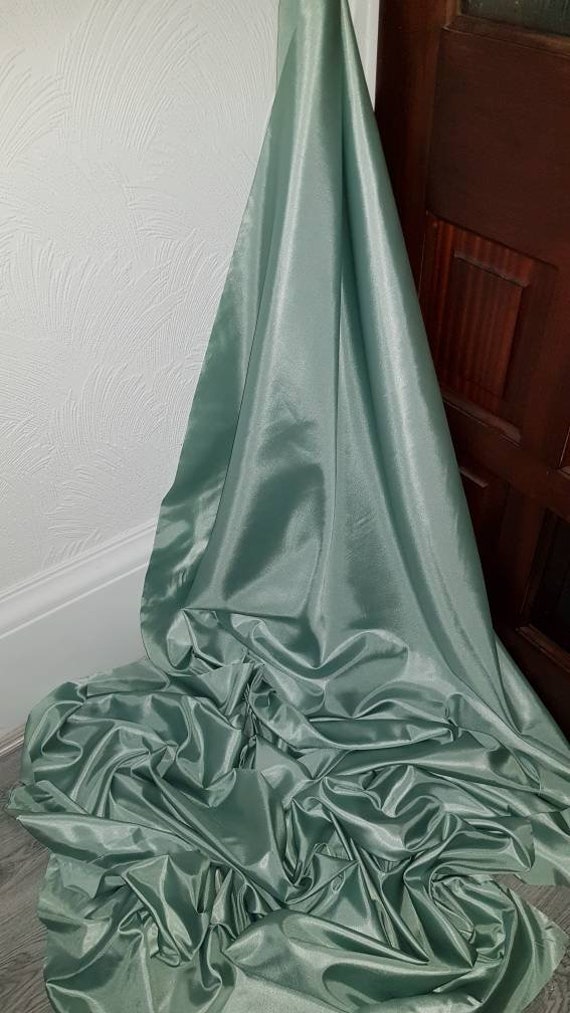 1m mint colour  polyester silky deluxe  linning  fabric 58" wide
