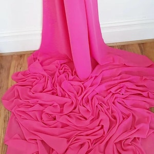 1m cerice  crepe georgette  chiffon dress fabric 58&quot; wide