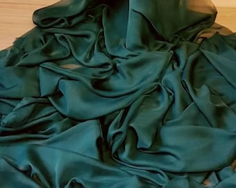 1m  cationic forest green chiffon dress fabric 58" wide