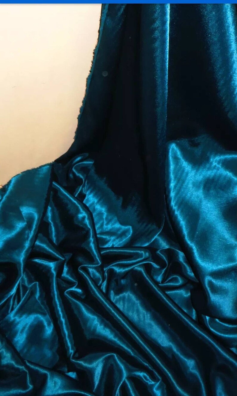 Angel Blue/Black Satin Crepe