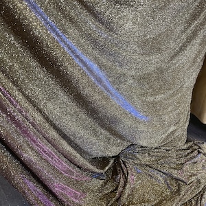 Moonlight Glittery Fabric Antique Gold, Pink, Royal Blue - 58&quot; Wide