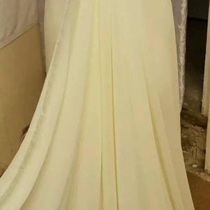 1m cream  crepe georgette  chiffon dress fabric 58&quot; wide
