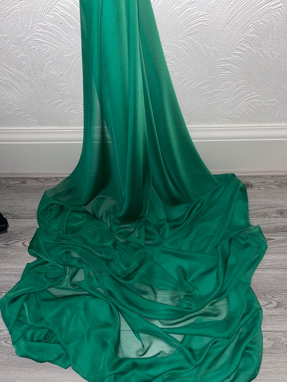 cationic chiffon dress 1m bright green two tone cationic chiffon dress fabric 58