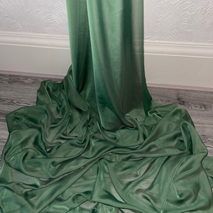 Emerald Green Cationic Chiffon Fabric 58'' PRICE PER METER