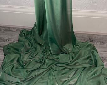Emerald Green Cationic Chiffon Fabric 58'' PRICE PER METER