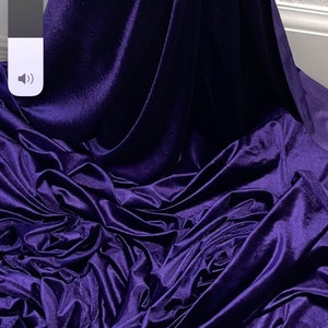 1m  purple spandex   velour  velvet  fabric 58” wide