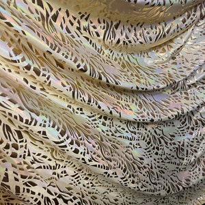 1m metalic gold comfetti lame  strech fabric 58&quot; wide