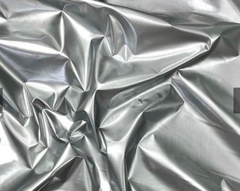 Silver This PVC fabric is lightweight and available in 5 colour avilable buy meter