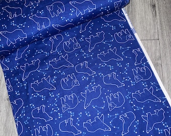 1m 100% Brushed Cotton Winceyette Flannel Fabric bear print   42 ”  wide