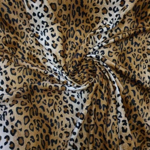 1m Leopard velboa faux fur fabric 58&quot;wide