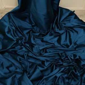 1M teal blue dress  taffeta fabric 58” wide